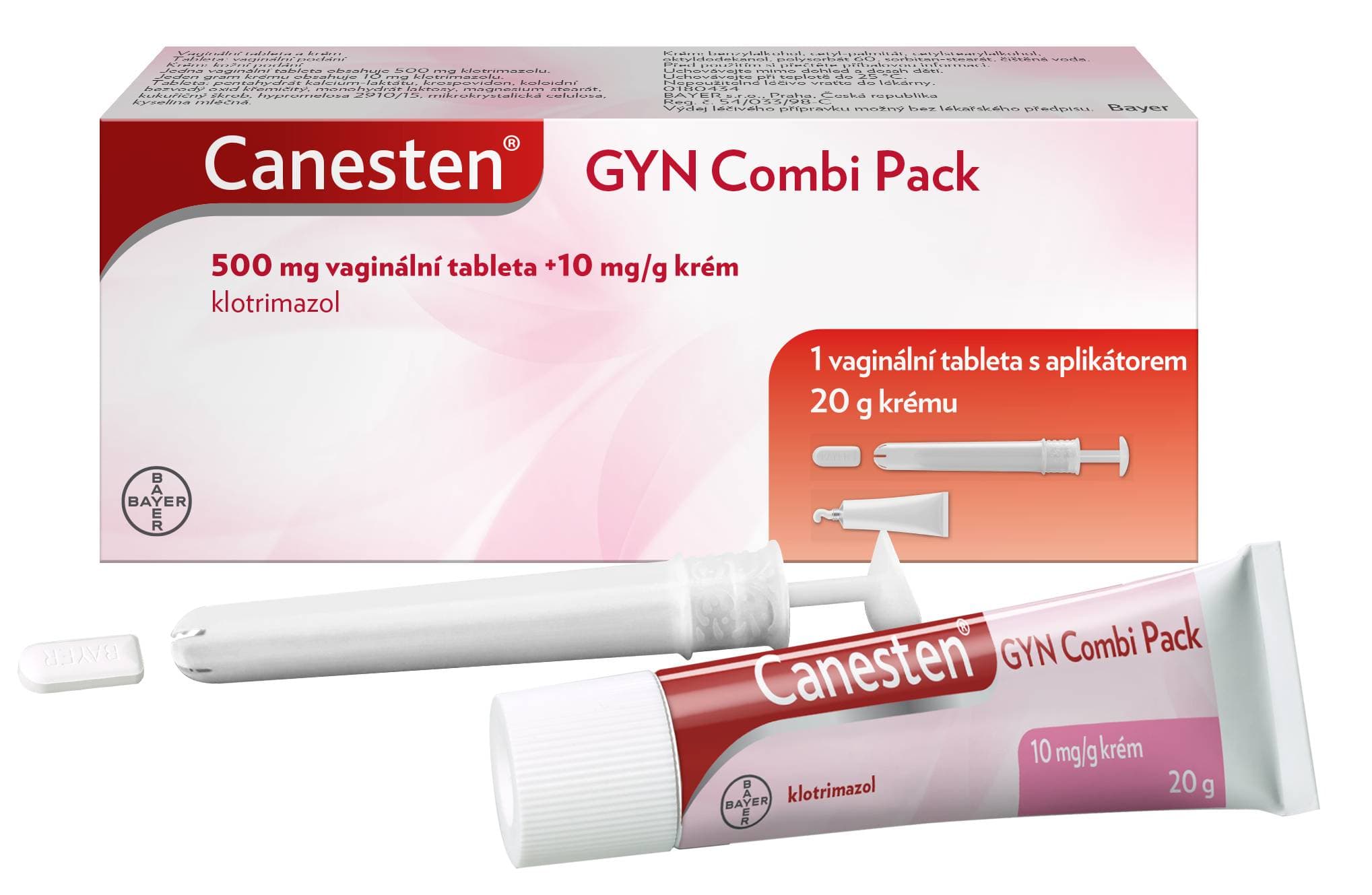 CANESTEN GYN COMBI PACK 500MG+10MG/G Krém + vaginální tableta 1+20G TUB