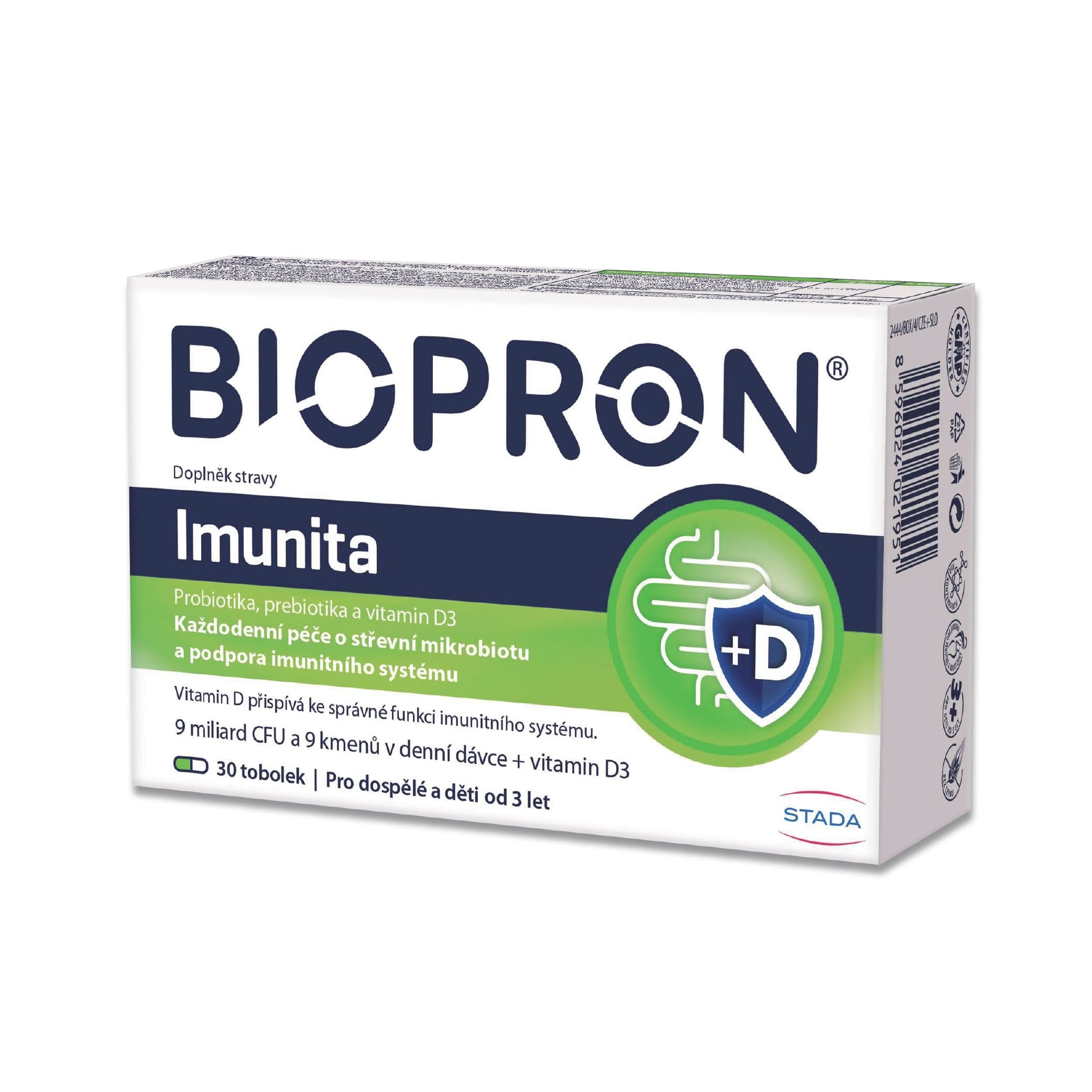Biopron Imunita probiotika + vitamin D tob.30