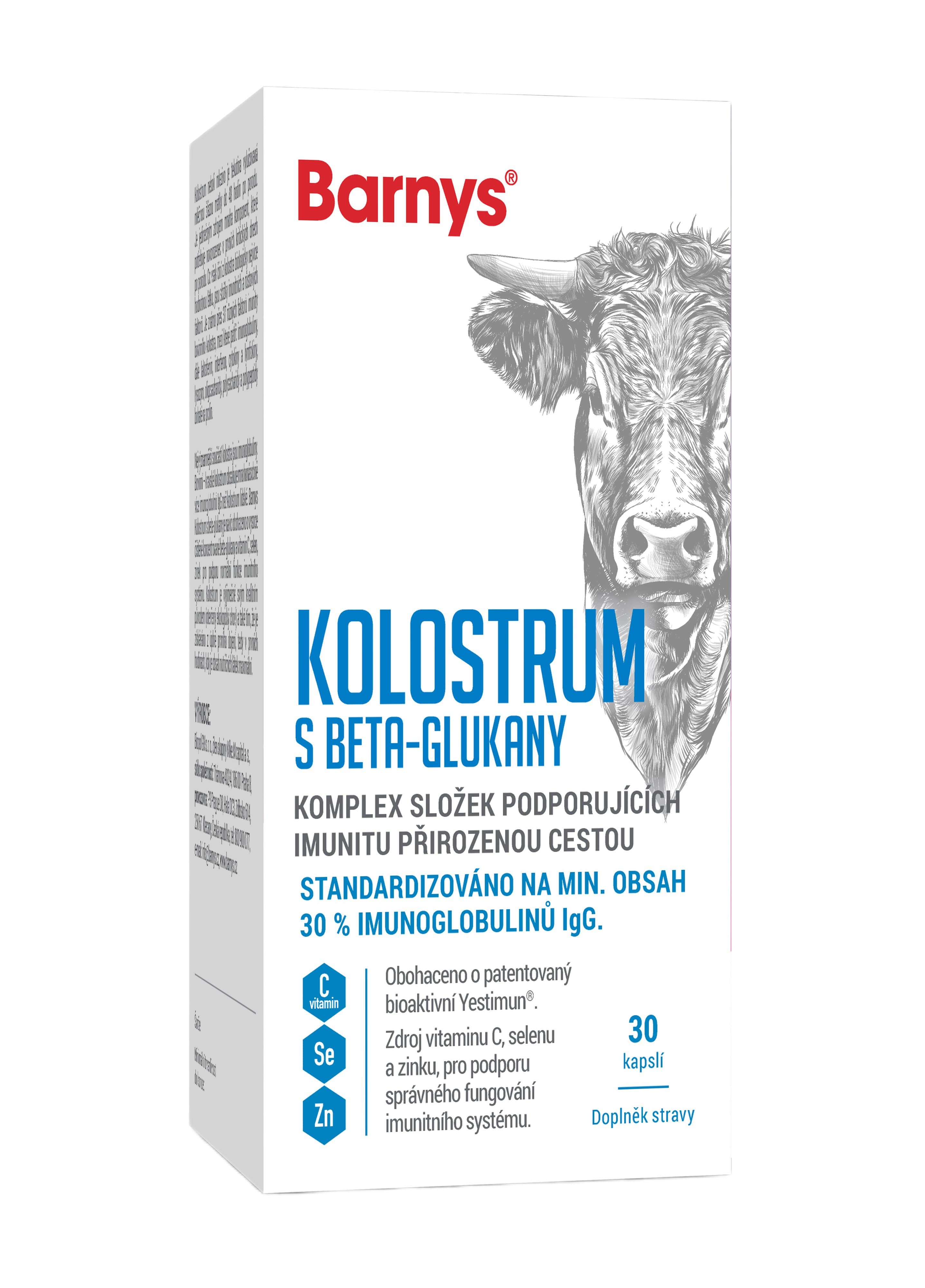 Barnys Kolostrum s beta-glukany cps.30