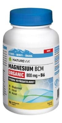 NatureVia Magnesium Organic BCM 800mg +B6 cps.90