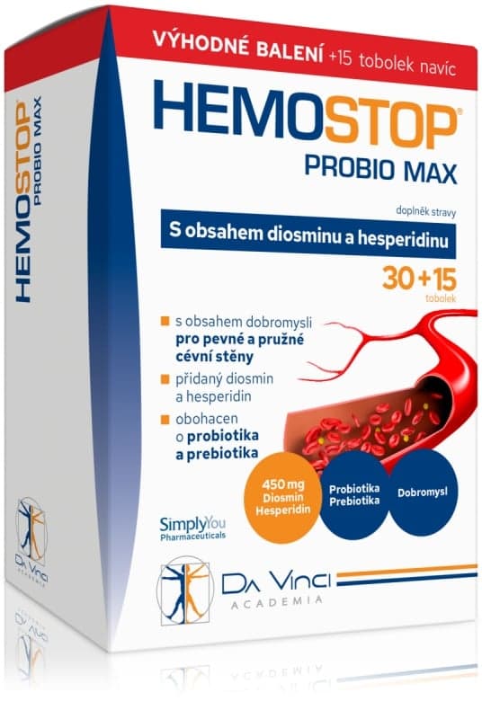 Hemostop Probio MAX Da Vinci Academia tob. 30+15