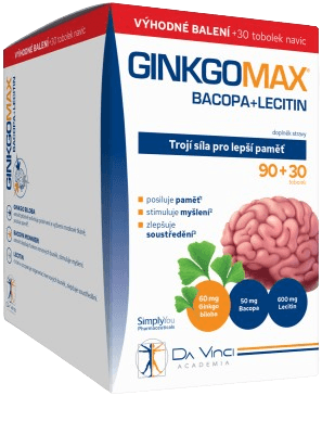 GinkgoMAX+Bacopa+Lecitin DaVinciAcademia tob.90+30