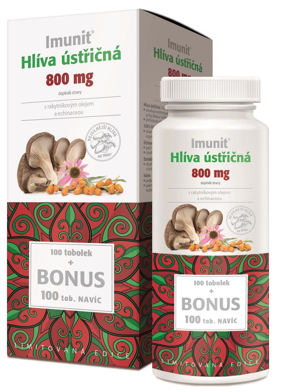 Hlíva ústř.800mg s rakyt. a echin. Imunit 100+100