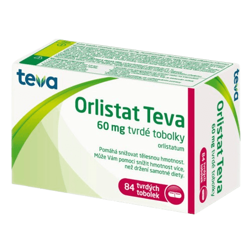 ORLISTAT TEVA 60MG Tvrdá tobolka 84