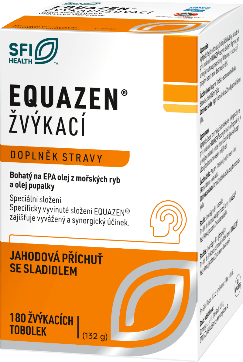 EQUAZEN žvýkací tob.180 jahodová příchuť