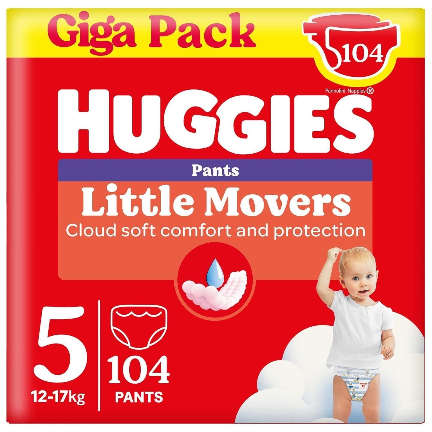 Huggies® Little Movers Pants box plenkové kalhotky 5 (12–17 kg)