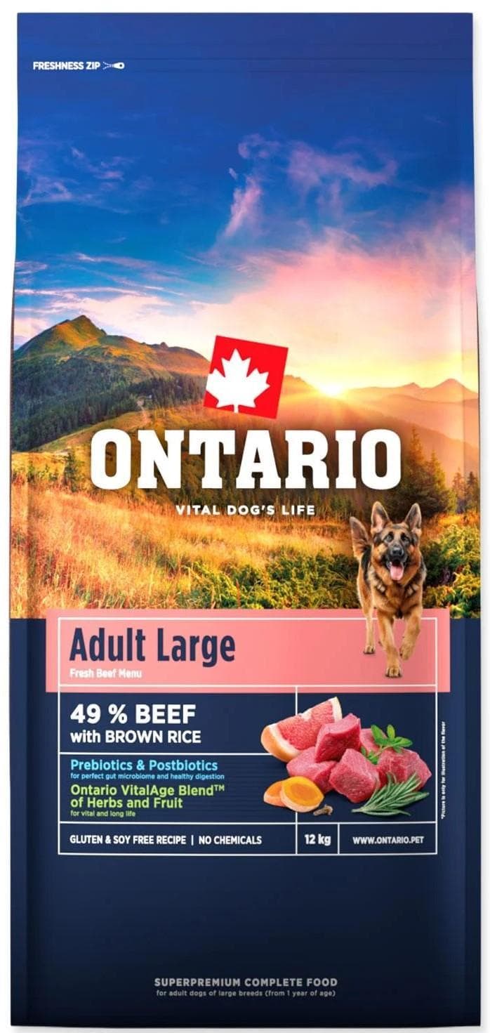 Ontario Adult Large granule s hovězím a rýží pro psy