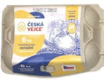 Vejce cereální z podestýlky vel. M čerstvé 6 ks