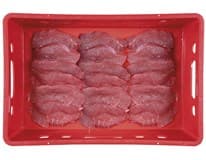 Hovězí ořech naklepané plátky chlaz. 50 x 150 g vlastní výroba