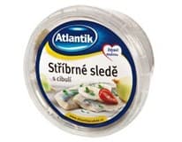 Atlantik Stříbrné sledě s cibulí (pevný podíl 3 x 110 g) chlaz. 3 x 150 g
