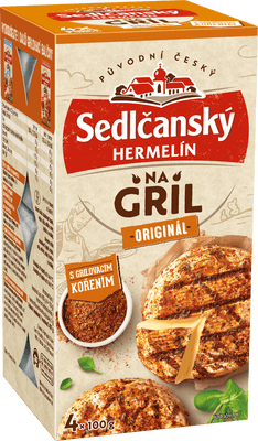 Sedlčanský Hermelín na gril originál s grilovacím kořením (4x100g)