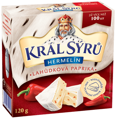 Král Sýrů Hermelín lahůdková paprika