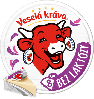 Veselá Kráva Bez laktózy Tavený sýr (8 ks)