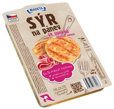Madeta Sýr na pánev se šunkou 2x50g