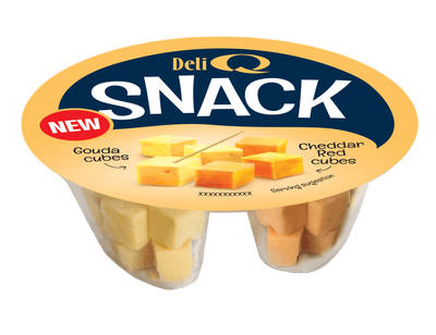 Deli Q Snack Gouda cubes/Cheddar Red cubes