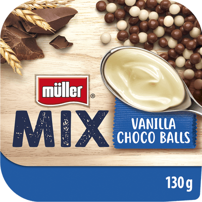 Müller MIX jogurt s čokoládovými kuličkami (4,9%)