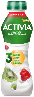 Activia Probiotický jogurtový nápoj jahoda a kiwi