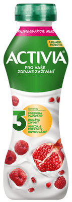 Activia Probiotický jogurtový nápoj malina a granátové jablko