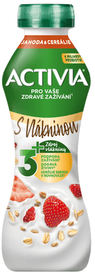 Activia Nápoj Jahoda/cereálie