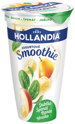 Hollandia Jogurtové smoothie banán, hruška, jablko, špenát