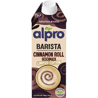 Alpro Barista Ovesno-sójový nápoj s příchutí skořicové rolky