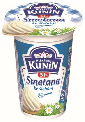 Mlékárna Kunín Smetana ke šlehání 31%