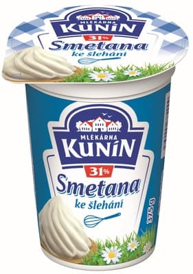 Mlékárna Kunín Smetana ke šlehání (31%)