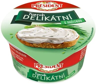 Président Delikátní Tvaroh Pažitka