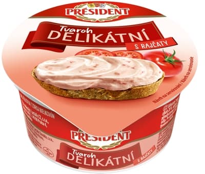 Président Delikátní Tvaroh Rajče