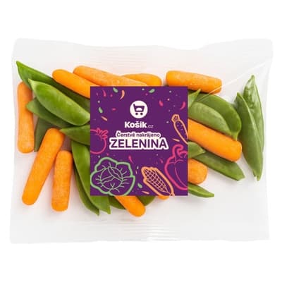 Čerstvě nakrájeno Carrot mix (cukrový hrášek, baby karotka)