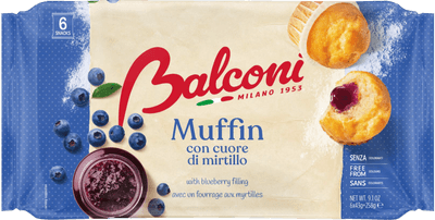 Balconi Muffin s borůvkovou náplní 6x43 g