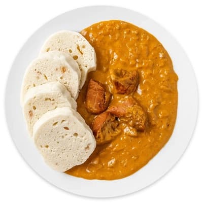 Authentic Segedinský guláš s houskovým knedlíkem