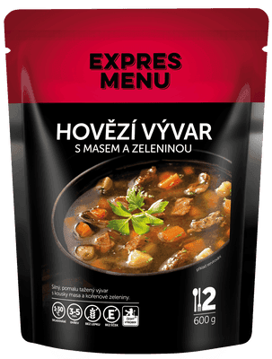 EXPRES MENU Hovězí vývar se zeleninou, 2 porce