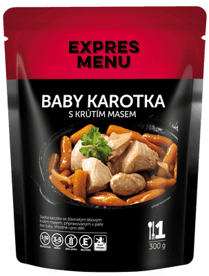 EXPRES MENU Baby karotka s krůtím masem, 1 porce