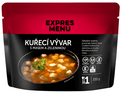 EXPRES MENU Kuřecí vývar se zeleninou, 1 porce