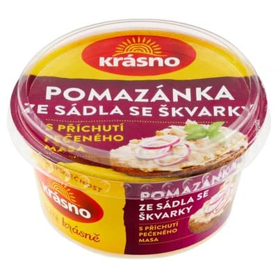 Krásno Pomazánka ze sádla se škvarky s příchutí pečeného masa
