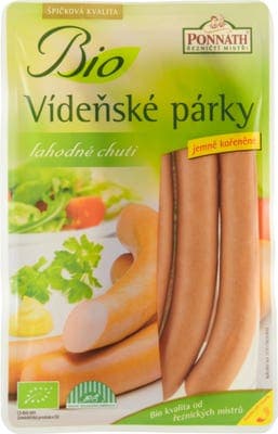 Ponnath BIO Vídeňské párky (84% masa)
