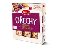 Emco Tyčinka ořechy brusinka 3 x 35 g
