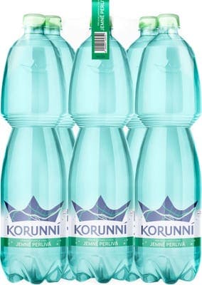 Korunní Jemně perlivá přírodní minerální voda multipack, 6x1,5l