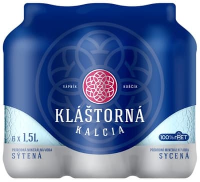 Kláštorná Kalcia Přírodní minerální sycená 6x1,5l