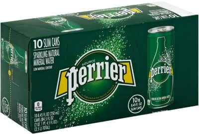 Perrier Přírodní Minerální voda perlivá, plech, 10x250ml