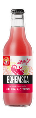 Bohemsca Craft limonáda Malina a Citron