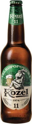 Velkopopovický Kozel 11, světlý, sklo