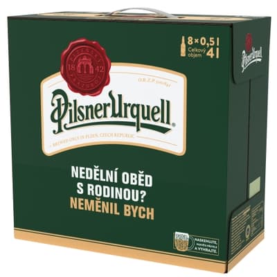 Pilsner Urquell pivo světlý ležák 8x0,5 l sklo