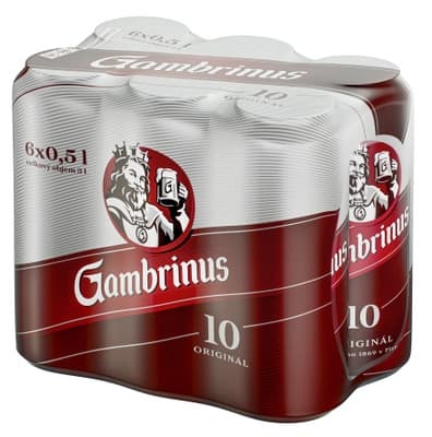 Gambrinus Originál 10, světlý výčepní, 6 x 0,5l