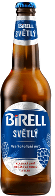Birell světlý nealkoholický, sklo