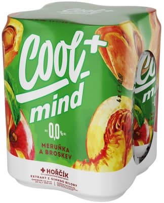 Cool + Mind Meruňka a Broskev 4x500ml plech