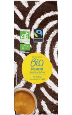 Monoprix Biologique BIO Mletá káva bez kofeinu Latinská Amerika