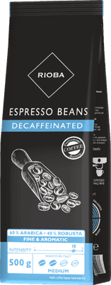 Rioba Decaffeinated zrnková káva