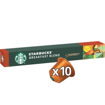 Starbucks® Breakfast Blend by NESPRESSO®, Medium Roast kávové kapsle, 10 kapslí v balení